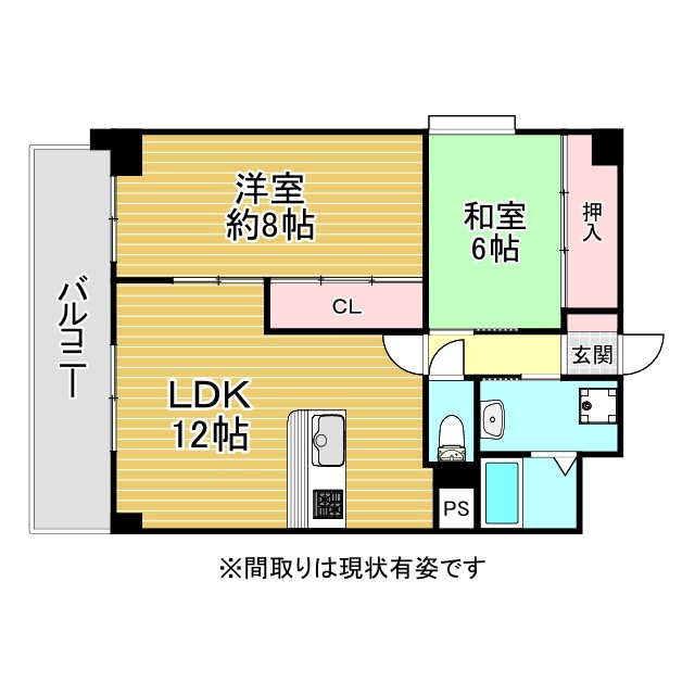 神戸市兵庫区下沢通の賃貸物件間取画像