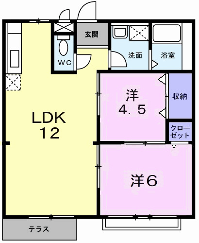 神戸市西区長畑町の賃貸物件間取画像