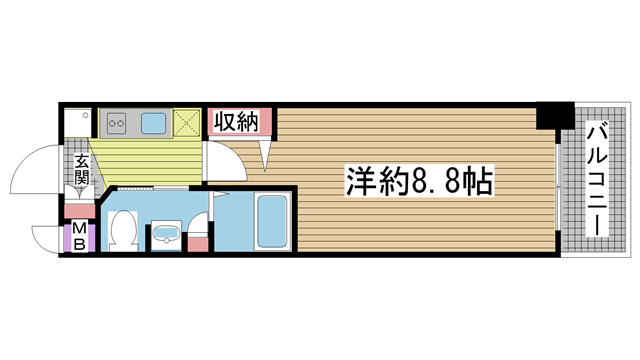 神戸市兵庫区湊町の賃貸物件間取画像