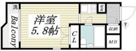 神戸市東灘区御影本町の賃貸物件間取画像