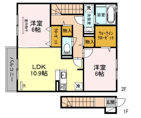 神戸市北区北五葉の賃貸物件間取画像