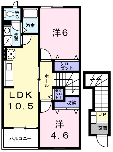 神戸市西区水谷の賃貸物件間取画像