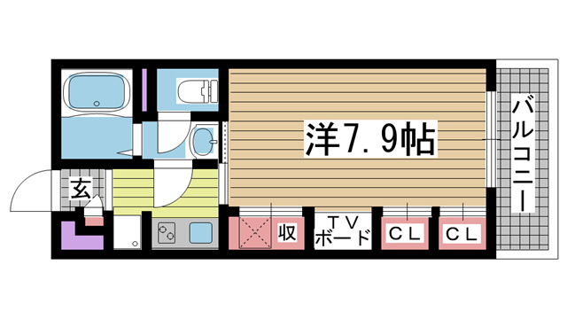 神戸市灘区赤坂通の賃貸物件間取画像