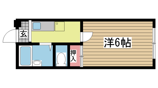 神戸市兵庫区三川口町の賃貸物件間取画像