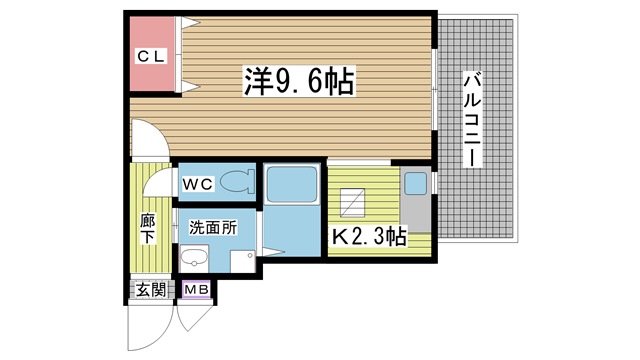 神戸市兵庫区上祇園町の賃貸物件間取画像