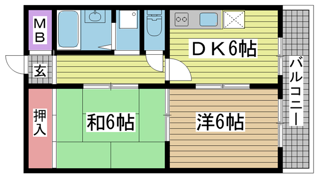 神戸市中央区野崎通の賃貸物件間取画像