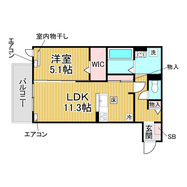 神戸市須磨区千守町の賃貸物件間取画像