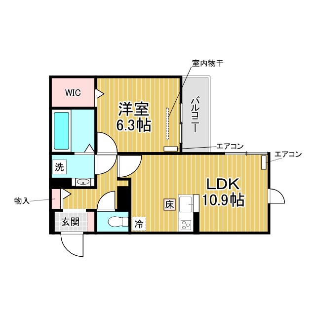 神戸市須磨区千守町の賃貸物件間取画像