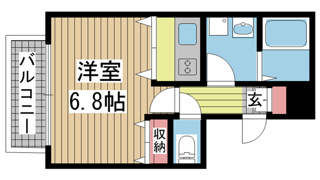 神戸市中央区八幡通の賃貸物件間取画像