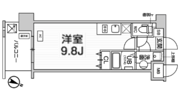 神戸市中央区下山手通の賃貸物件間取画像