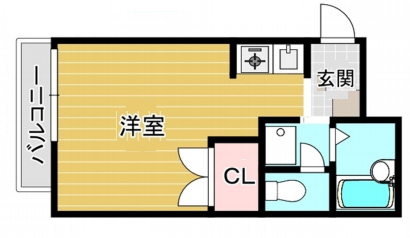 神戸市中央区旗塚通の賃貸物件間取画像