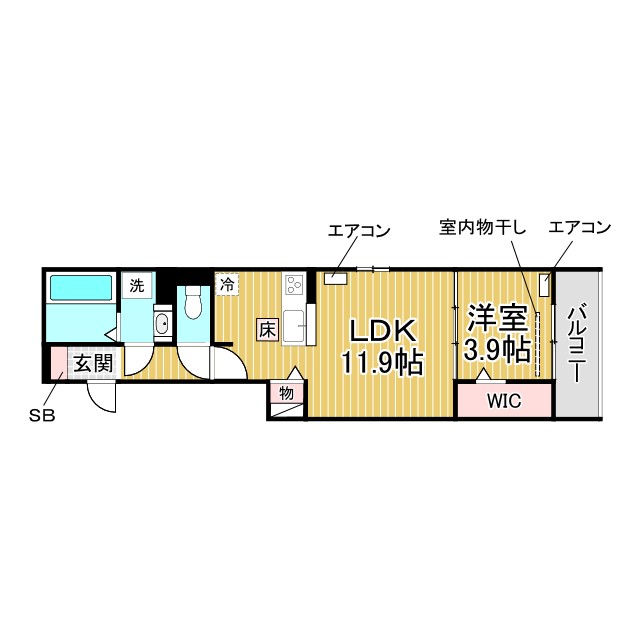 神戸市須磨区大池町の賃貸物件間取画像
