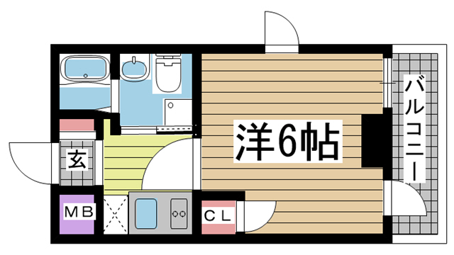 神戸市灘区水道筋の賃貸物件間取画像