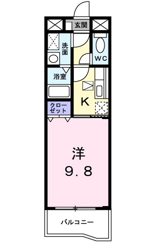 神戸市垂水区桃山台の賃貸物件間取画像