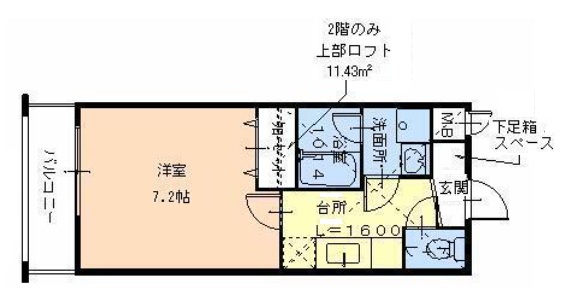 神戸市中央区上筒井通の賃貸物件間取画像