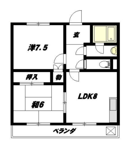 神戸市灘区篠原本町の賃貸物件間取画像