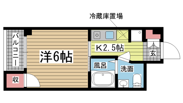 神戸市灘区六甲台町の賃貸物件間取画像