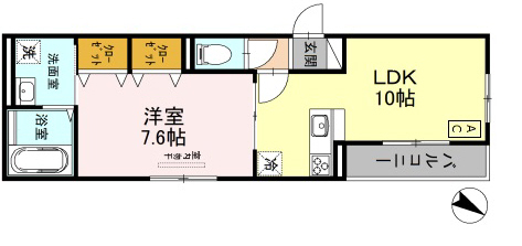 神戸市東灘区住吉本町の賃貸物件間取画像