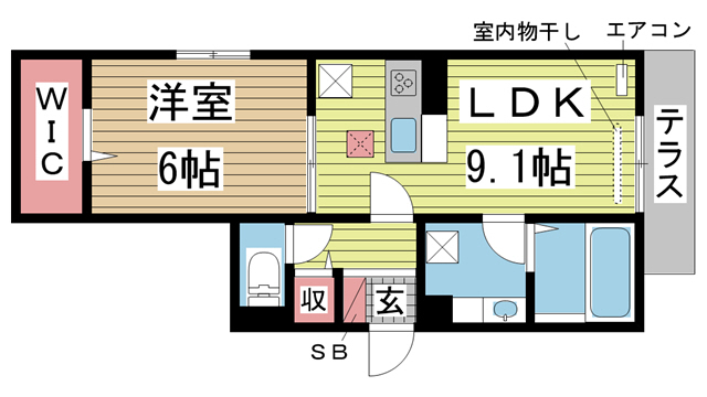 神戸市東灘区御影中町の賃貸物件間取画像