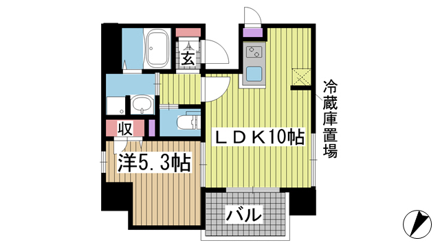 神戸市中央区御幸通の賃貸物件間取画像