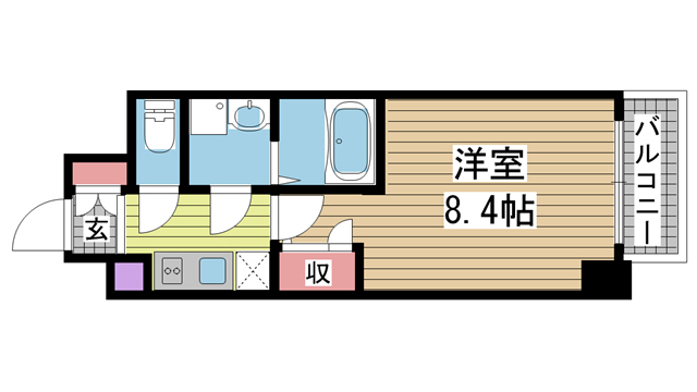 神戸市中央区旭通の賃貸物件間取画像