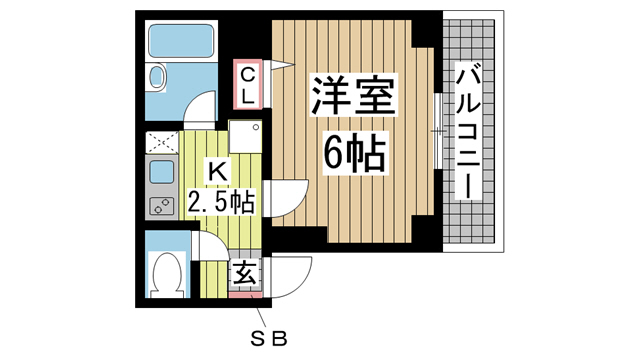 神戸市須磨区松風町の賃貸物件間取画像