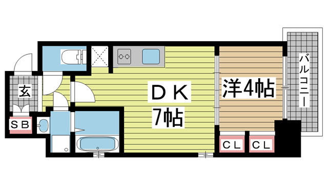 神戸市中央区元町通の賃貸物件間取画像