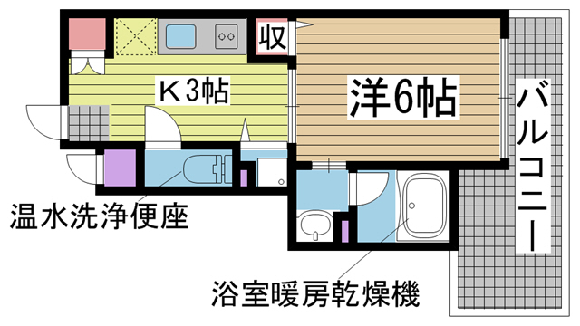 神戸市中央区日暮通の賃貸物件間取画像