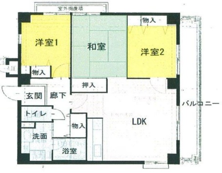 神戸市灘区神ノ木通の賃貸物件間取画像