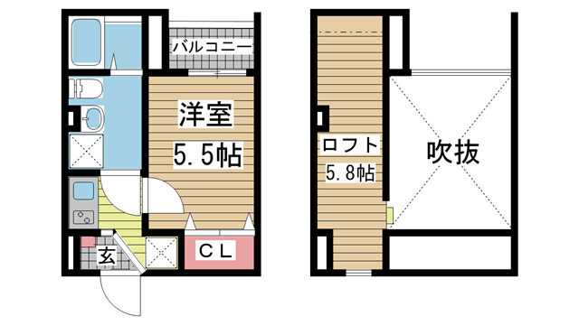 神戸市須磨区東町の賃貸物件間取画像