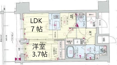 神戸市中央区布引町の賃貸物件間取画像