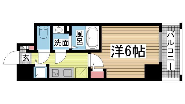 神戸市中央区磯上通の賃貸物件間取画像
