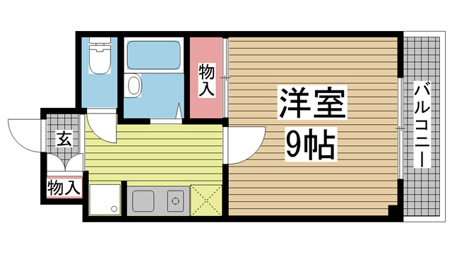 神戸市中央区下山手通の賃貸物件間取画像