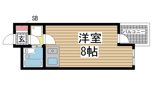 神戸市兵庫区駅前通の賃貸物件間取画像