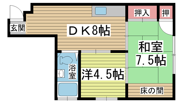 神戸市中央区元町通の賃貸物件間取画像