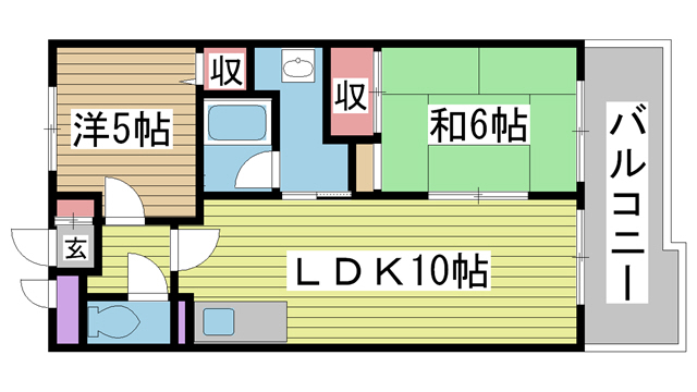 神戸市兵庫区門口町の賃貸物件間取画像