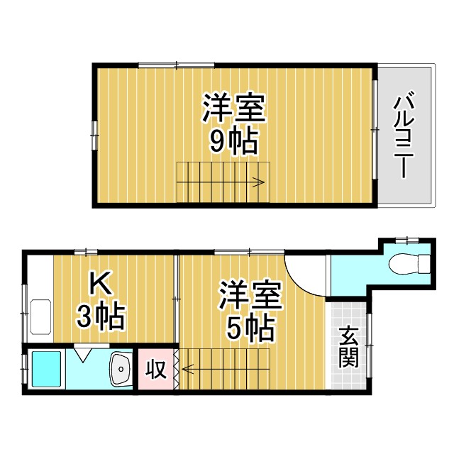 神戸市灘区城内通の賃貸物件間取画像