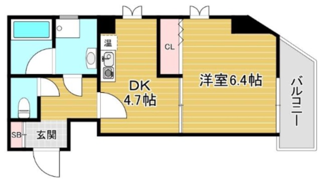 神戸市中央区熊内町の賃貸物件間取画像