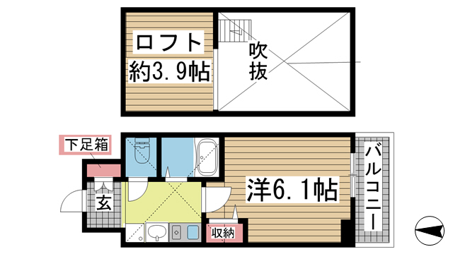 神戸市中央区下山手通の賃貸物件間取画像