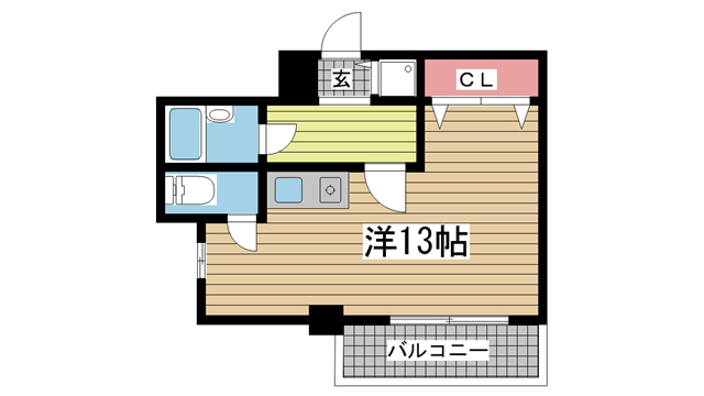 神戸市灘区福住通の賃貸物件間取画像