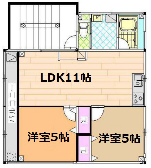 神戸市中央区日暮通の賃貸物件間取画像