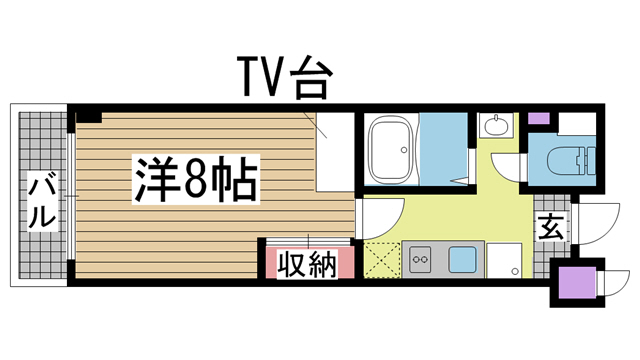 神戸市兵庫区上沢通の賃貸物件間取画像