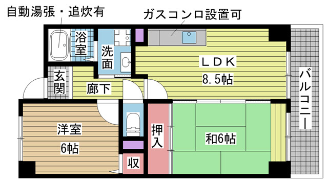 神戸市長田区御船通の賃貸物件間取画像