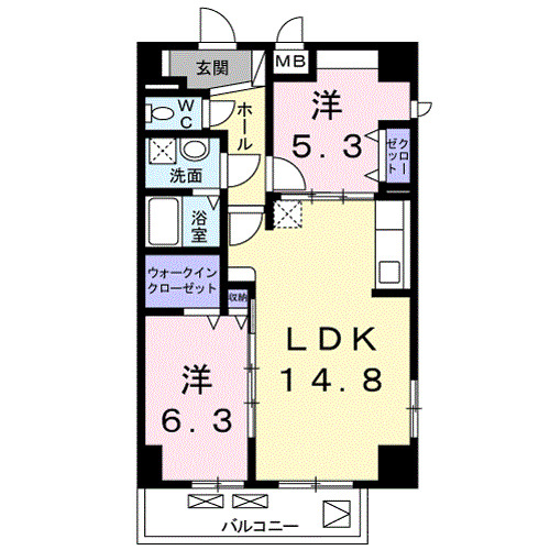 神戸市長田区西尻池町の賃貸物件間取画像