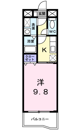 神戸市垂水区桃山台の賃貸物件間取画像