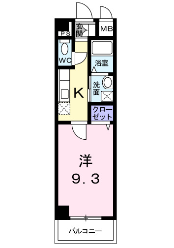 神戸市垂水区福田の賃貸物件間取画像