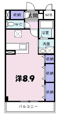 神戸市北区鈴蘭台東町の賃貸物件間取画像