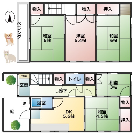 神戸市垂水区城が山の賃貸物件間取画像