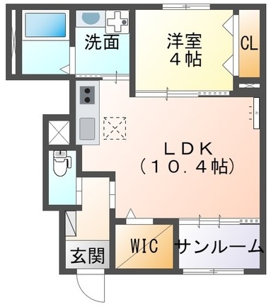 神戸市東灘区西岡本の賃貸物件間取画像