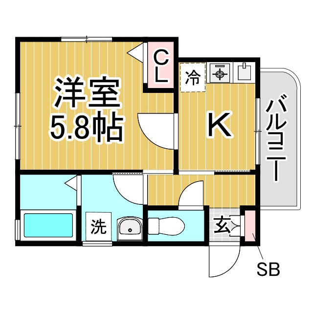 神戸市北区鈴蘭台北町の賃貸物件間取画像